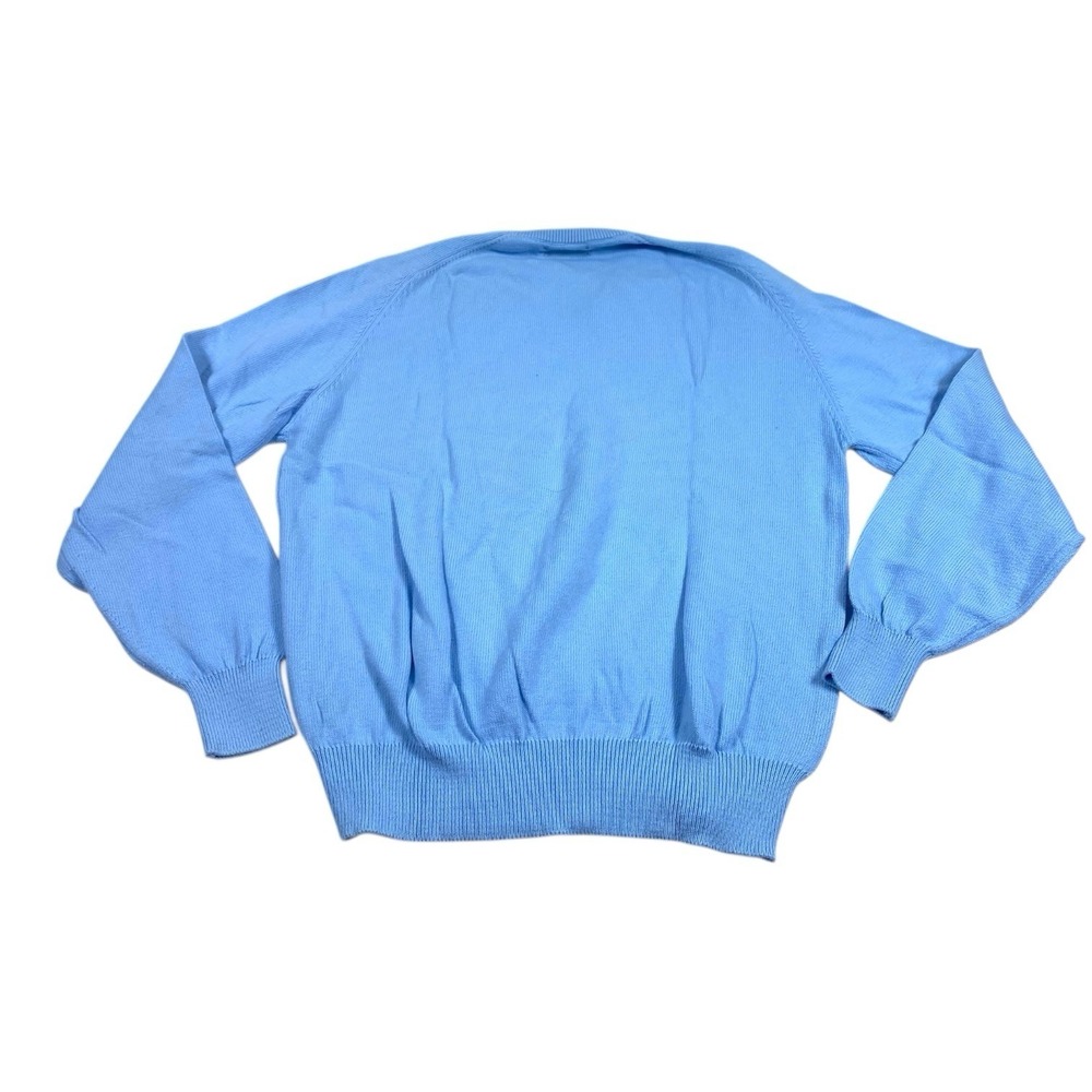 Vintage Titleist Pullover Sweater V-Neck Mens MED Blue Cotton Made in Scotland‎ - Picture 4 of 8